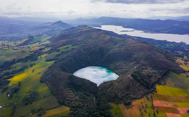 Sacred `'Guatavita Lake``ceremonial site for indigenous people. Photo Juan Camilo J.