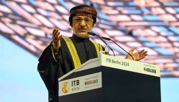 ITB Berlin Ceremonia de Apertura. S.E. Salim bin Mohammed Al Mahrouqi, Ministro de Patrimonio Cultural y Turismo del Sultanato de Omán. Foto cortesía Messe Berlin GmbH