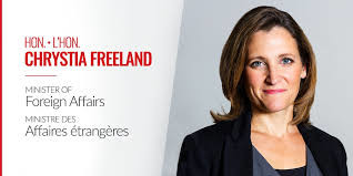 chrystia freeland ministre foreignaffairs