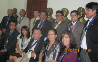Decano y Comisión de la Juventud en el Colegio de Periodistas de Lima