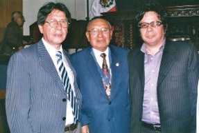 Christian Herrera, Lic. Rodolfo Velarde Sanchez y su hijo Cesar A. Velarde Aparicio