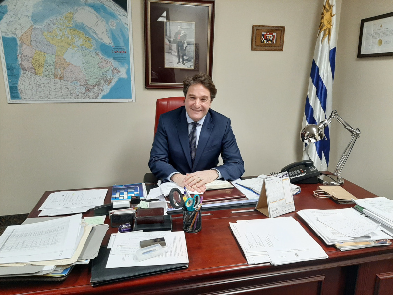 El Sr. Pedro Keuroglian, Consul General de Uruguay en Montreal. Foto: Frida Velarde