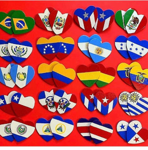 Banderas de los Países Latinoamericanos. Foto:  Heritage Hispanique Quebec