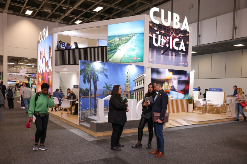 Cuba presente en la espectacular ITB Berlin 2023. Foto cortesía Messe Berlin GmbH