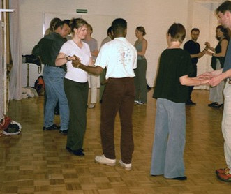 Taller de Rueda de Casino durante el festival Eurosalsa 2000 en Berlín