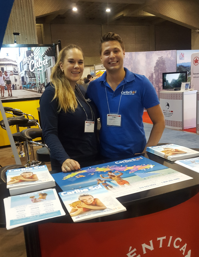 salon tourisme 2018 representantes caribe sol kiosco cuba 2